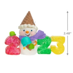 Hallmark Sweet Decade 2023 Ornament 10 Hallmark Sweet Decade 2023 Ornament -Hallmark Store 2023 Gumdrops and Snowman Keepsake Ornament 1599QXR8027 03