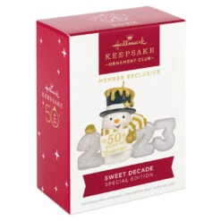 Hallmark Sweet Decade 2023 Special Edition Ornament -Hallmark Store 2023 With Snowman Keepsake Ornament 1999QXC5622 04