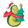 Hallmark Guacin' Around The Christmas Tree Ornament With Sound -Hallmark Store Avocado and Christmas Tree Keepsake Ornament 2199QGO2839 01
