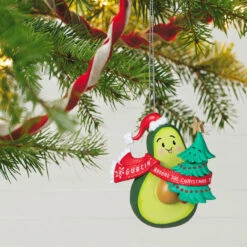 Hallmark Guacin' Around The Christmas Tree Ornament With Sound 9 Hallmark Guacin' Around The Christmas Tree Ornament With Sound -Hallmark Store Avocado and Christmas Tree Keepsake Ornament 2199QGO2839 02