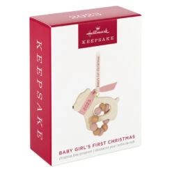 Hallmark Baby Girl's First Christmas Bear 2023 Ornament -Hallmark Store Baby Girls 1st Christmas Bear Keepsake Ornament 1799QGO2737 04