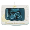 Hallmark Sweetest Dream Come True 2023 Porcelain Photo Frame Ornament -Hallmark Store Baby Sonogram Picture Frame Keepsake Ornament 1999QHX3117 01
