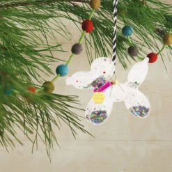 Hallmark Store -Hallmark Store Balloon Animal Dog Premium Glass Christmas Ornament 1HDL2168 02