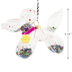 Signature Balloon Dog Premium Glass Hallmark Ornament -Hallmark Store Balloon Animal Dog Premium Glass Christmas Ornament 1HDL2168 03