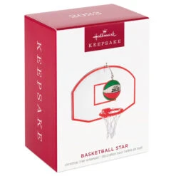 Hallmark Basketball Star 2023 Ornament -Hallmark Store Basketball Goal and Ball Keepsake Ornament 1399QGO2699 04