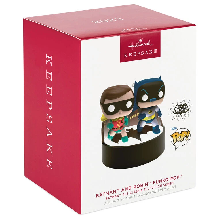 Hallmark Batman™ The Classic TV Series Batman™ And Robin™ Funko POP!® Ornament With Light And Sound 6 Hallmark Batman™ The Classic TV Series Batman™ And Robin™ Funko POP!® Ornament With Light And Sound - Image 4