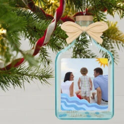 Hallmark Store -Hallmark Store Beach Glass Bottle Personalized Christmas Ornament 2499QHE2118B4 02