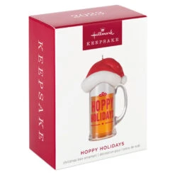 Hallmark Hoppy Holidays Ornament -Hallmark Store Beer Mug With Santa Hat Keepsake Ornament 1799QGO2847 04