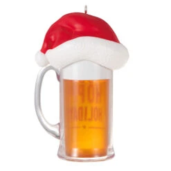 Hallmark Hoppy Holidays Ornament -Hallmark Store Beer Mug With Santa Hat Keepsake Ornament 1799QGO2847 06