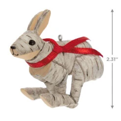 Hallmark Birch Hare Ornament -Hallmark Store Birch Wood Rabbit Keepsake Ornament 1599QGO2969 03