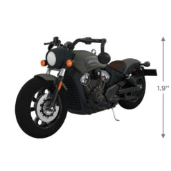 Hallmark Indian Motorcycle® Scout Bobber 2023 Metal Ornament -Hallmark Store Black Indian Motorcycle Keepsake Ornament 2199QXI6037 03