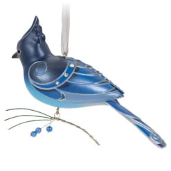 Hallmark The Beauty Of Birds Steller's Jay Ornament 13 Hallmark The Beauty Of Birds Steller's Jay Ornament -Hallmark Store Blue Jay Bird Keepsake Ornament 1799QXR8057 06