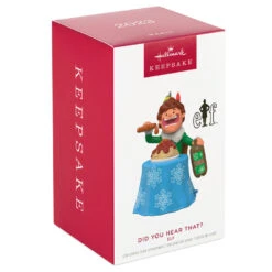 Hallmark Elf Did You Hear That? Ornament With Sound -Hallmark Store Buddy the Elf With Spaghetti Keepsake Ornament 2099QXI6097 04