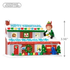 Hallmark Elf Crazy Christmas Cheer Musical Ornament With Light 10 Hallmark Elf Crazy Christmas Cheer Musical Ornament With Light -Hallmark Store Buddy the Elf on Christmas House Keepsake Ornament 3999QXI7069 03