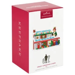 Hallmark Elf Crazy Christmas Cheer Musical Ornament With Light 11 Hallmark Elf Crazy Christmas Cheer Musical Ornament With Light -Hallmark Store Buddy the Elf on Christmas House Keepsake Ornament 3999QXI7069 04