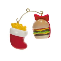 Hallmark Mini A Perfect Pairing Ornaments, Set Of 2 -Hallmark Store Burger and Fries Keepsake Ornaments 1499QXM9207 06