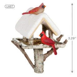 Hallmark Marjolein's Garden Winter Cardinals Ornament -Hallmark Store Cardinals Birdfeeder Keepsake Ornament 1899QXR8099 03