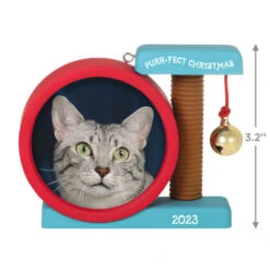 Hallmark Purr-fect Christmas 2023 Photo Frame Ornament -Hallmark Store Cat Scratcher Toy Picture Frame Keepsake Ornament 1599QGO2597 03