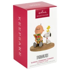 Hallmark The Peanuts® Gang Sunday Morning Funnies Ornament -Hallmark Store Charlie Brown Reading Comics Keepsake Ornament 2199QXI7039 04