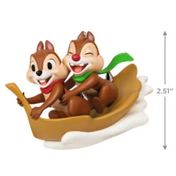 Hallmark Disney Chip And Dale Snow Much Fun! Ornament -Hallmark Store Chip and Dale Chipmunks Sledding Keepsake Ornament 2099QXD6567 03