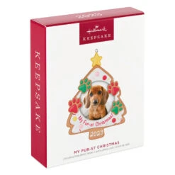 Hallmark My Fur-st Christmas 2023 Photo Frame Ornament -Hallmark Store Christmas Cookie Pet Picture Frame Keepsake Ornament 1599QGO2607 04