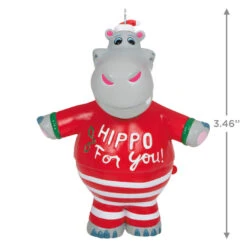 Hallmark I Want A Hippopotamus For Christmas Musical Ornament -Hallmark Store Christmas Hippopotamus Keepsake Ornament 2099QGO2627 03