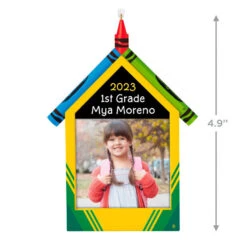 Hallmark Crayola® A Colorful School Year Personalized Photo Frame Ornament -Hallmark Store Crayola A Colorful School Year Picture Frame Personalized Keepsake Ornament 2499QHE2110B1 03