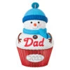Hallmark Dad Cupcake 2023 Ornament -Hallmark Store Dad Snowman Cupcake 2023 Keepsake Ornament 1399QGO2537 01