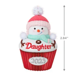 Hallmark Daughter Cupcake 2023 Ornament 10 Hallmark Daughter Cupcake 2023 Ornament -Hallmark Store Daughter Snowman Cupcake 2023 Keepsake Ornament 1399QGO2539 03