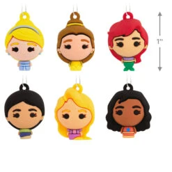 Mini Disney Princess Shatterproof Hallmark Ornaments, Set Of 6 -Hallmark Store Disney Princess Miniature Christmas Ornaments Set of 6 2HCM6131 03