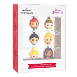 Mini Disney Princess Shatterproof Hallmark Ornaments, Set Of 6 -Hallmark Store Disney Princess Miniature Christmas Ornaments Set of 6 2HCM6131 04