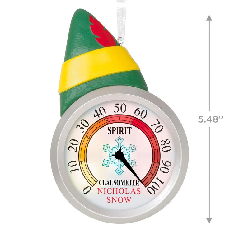 Hallmark Elf™ Clausometer Personalized Ornament With Light 5 Hallmark Elf™ Clausometer Personalized Ornament With Light - Image 3
