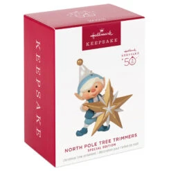 Hallmark North Pole Tree Trimmers Special Edition Ornament -Hallmark Store Elf Trimming the Tree Keepsake Ornament 1999QGO2809 04