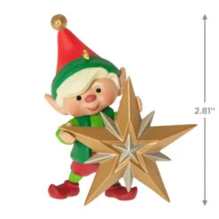 Hallmark North Pole Tree Trimmers Ornament 10 Hallmark North Pole Tree Trimmers Ornament -Hallmark Store Elf With Christmas Tree Keepsake Ornament 1799QXR8069 03