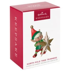 Hallmark North Pole Tree Trimmers Ornament 11 Hallmark North Pole Tree Trimmers Ornament -Hallmark Store Elf With Christmas Tree Keepsake Ornament 1799QXR8069 04