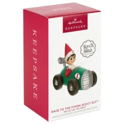 Hallmark The Elf On The Shelf® Race To The Finish Scout Elf™ Ornament 11 Hallmark The Elf On The Shelf® Race To The Finish Scout Elf™ Ornament -Hallmark Store Elf on the Shelf in Race Car Keepsake Ornament 1799QXI7357 04