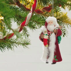 Hallmark Father Christmas Ornament -Hallmark Store Father Christmas With Toy Bag Keepsake Ornament 2499QXR8137 02