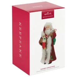 Hallmark Father Christmas Ornament -Hallmark Store Father Christmas With Toy Bag Keepsake Ornament 2499QXR8137 04