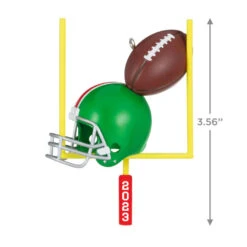 Hallmark Football Star 2023 Ornament -Hallmark Store Football Goal Post and Helmet Keepsake Ornament 1399QGO2707 03