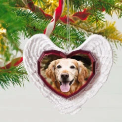 Hallmark Store -Hallmark Store Forever Loved Memorial Heart and Angel Wings Photo Personalized Keepsake Ornament 2499QHE2119B2 02