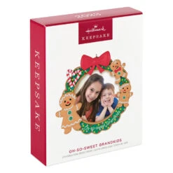 Hallmark Oh-So-Sweet Grandkids Photo Frame Ornament 11 Hallmark Oh-So-Sweet Grandkids Photo Frame Ornament -Hallmark Store Gingerbread Grandkids Picture Frame Keepsake Ornament 1599QGO2589 04