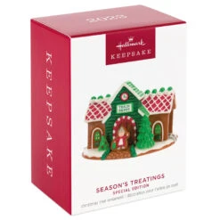 Hallmark Season's Treatings Special Edition Ornament -Hallmark Store Gingerbread Train Depot Keepsake Ornament 1899QXT4117 04