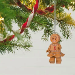 Hallmark Gingerbread Woman LEGO® Minifigure Ornament -Hallmark Store Gingerbread Woman LEGO Minifig Keepsake Ornament 1699QXI7329 02