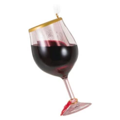 Hallmark Oh, What Fun It Is To Wine Ornament -Hallmark Store Glass of Red Wine Keepsake Ornament 1599QGO2919 06