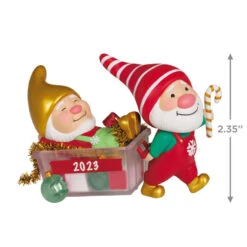 Hallmark Gnome For Christmas Special Edition 2023 Ornament -Hallmark Store Gnomes With Christmas Decorations Keepsake Ornament 2199QGO2817 03