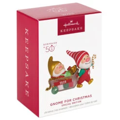 Hallmark Gnome For Christmas Special Edition 2023 Ornament -Hallmark Store Gnomes With Christmas Decorations Keepsake Ornament 2199QGO2817 04