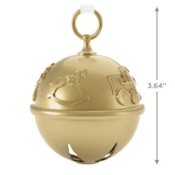 Hallmark 50th Anniversary Ring In The Season Special Edition Metal Bell Ornament -Hallmark Store Gold Jingle Bell Keepsake Ornament 2899QGO2989 03