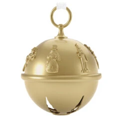 Hallmark 50th Anniversary Ring In The Season Special Edition Metal Bell Ornament -Hallmark Store Gold Jingle Bell Keepsake Ornament 2899QGO2989 06