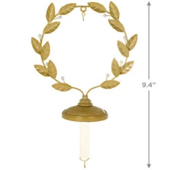 Hallmark Golden Wreath Metal Ornament And Stocking Hanger 10 Hallmark Golden Wreath Metal Ornament And Stocking Hanger -Hallmark Store Gold Wreath Keepsake Ornament and Stocking Hanger 1QSB6287 03