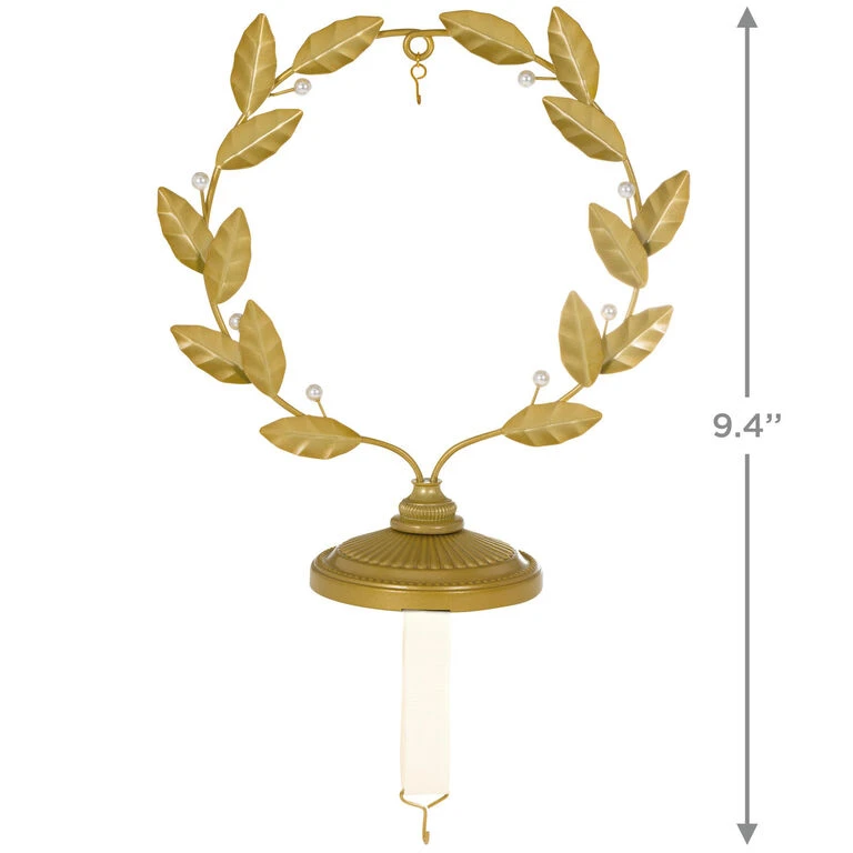 Hallmark Golden Wreath Metal Ornament And Stocking Hanger 5 Hallmark Golden Wreath Metal Ornament And Stocking Hanger - Image 3